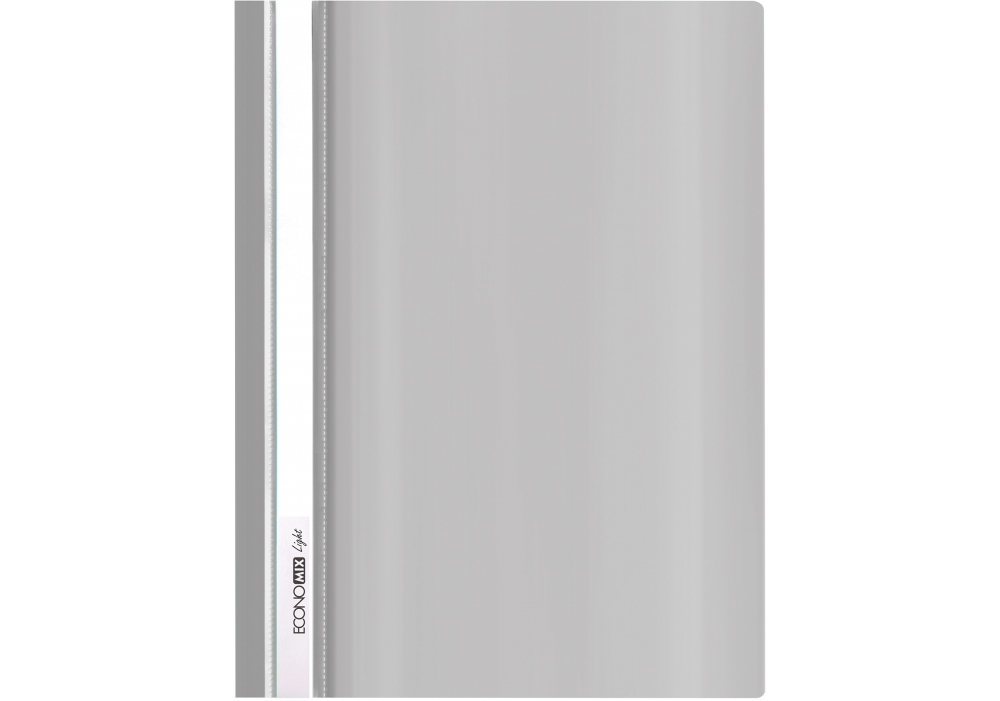 Папка-швидкозшивач ECONOMIX А4 без перф. Light, глянець сірий (E38503-10)